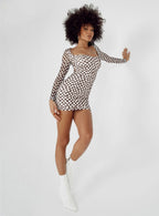 Marcus Mini Dress Brown / White