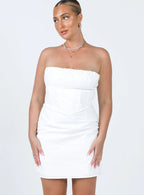 Ivy Corset Mini Dress White