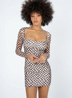 Marcus Mini Dress Brown / White