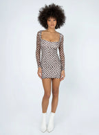 Marcus Mini Dress Brown / White