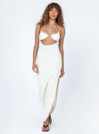 Haden Cut Out Maxi Dress White